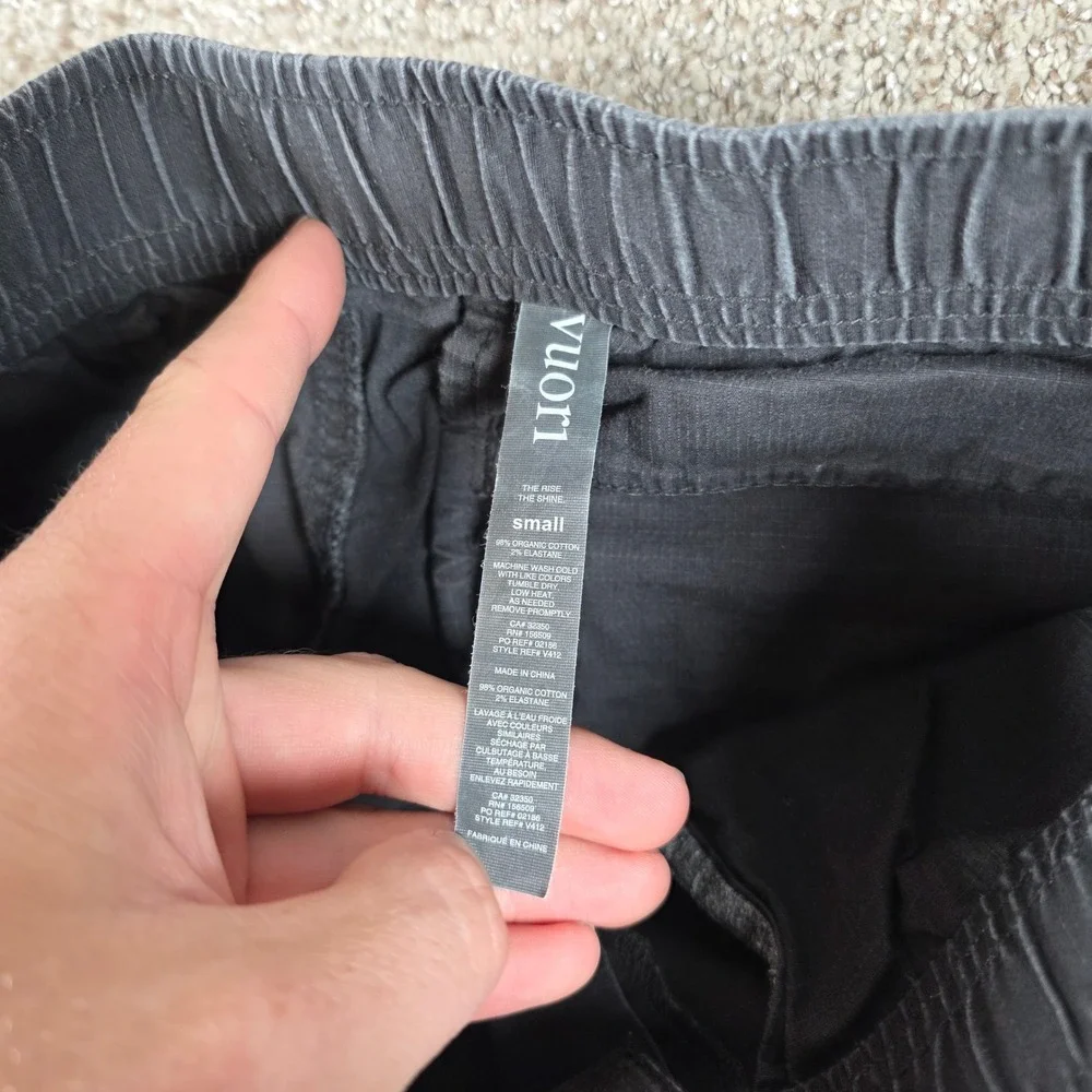 Vuori Mens Ripstop Climber Pant Charcoal Grey Size Small V412 Drawstring Jogger